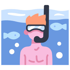 dive with fish icon