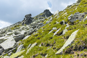 Landscape of Rila Mountain near The Scary lake, Bulgaria