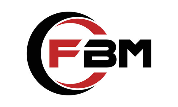 FBM three letter swoosh logo design vector template | monogram logo | abstract logo | wordmark logo | letter mark logo | business logo | brand logo | flat logo | minimalist logo | text | word | symbol