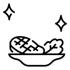 steak on dish icon