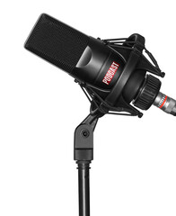 microphone isolated. Mic for recording podcasts