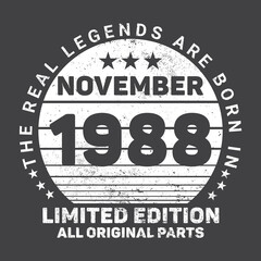The Real Legends Are Born In  1988 Birthday Quotes Bundle, Birthday gifts for women or men, Vintage birthday shirts for wives or husbands, anniversary T-shirts for sisters or brother