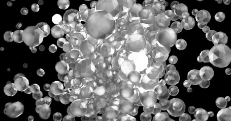 crystal balls amalgamation with gravity