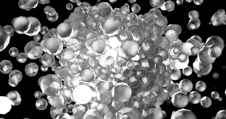 crystal balls amalgamation with gravity