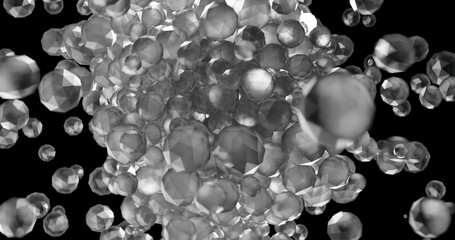 crystal balls amalgamation with gravity