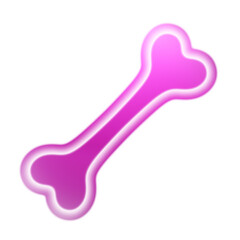 Obraz premium Red bone icon isolated in white background. Illustration.