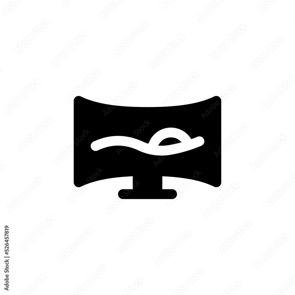 Poster monitor vector icon. computer component icon solid style. perfect use for logo, presentation, websit