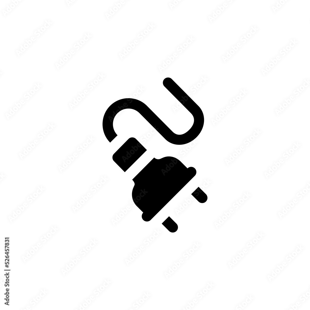 Poster power cable vector icon. computer component icon solid style. perfect use for logo, presentation, we