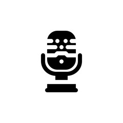 microphone vector icon. computer component icon solid style. perfect use for logo, presentation, website, and more. simple modern icon design solid style