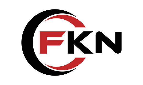 FKN three letter swoosh logo design vector template | monogram logo | abstract logo | wordmark logo | letter mark logo | business logo | brand logo | flat logo | minimalist logo | text | word | symbol