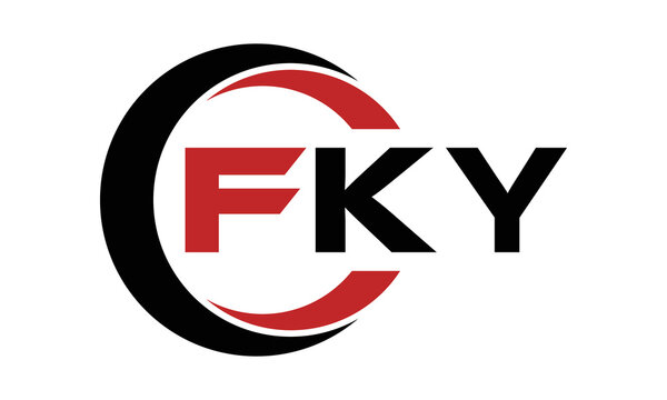 FKY three letter swoosh logo design vector template | monogram logo | abstract logo | wordmark logo | letter mark logo | business logo | brand logo | flat logo | minimalist logo | text | word | symbol