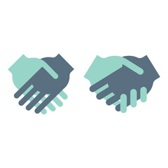 shake hand vector icon - vector handshake icons