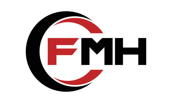 FMH three letter swoosh logo design vector template | monogram logo | abstract logo | wordmark logo | letter mark logo | business logo | brand logo | flat logo | minimalist logo | text | word | symbol
