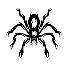 Tribal Insect Illustrations Vector SVG, Scary spider Concept