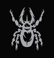 Tribal Insect Illustrations Vector SVG-03, horn beetle concept