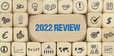 2022 Review - obrazy, fototapety, plakaty