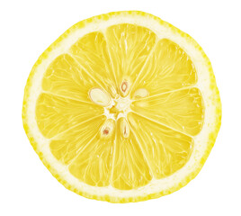 cross section of a lemon fruit