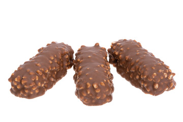 bar with puffed rice isolated