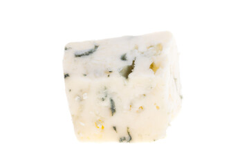 blue cheese cubes isolated
