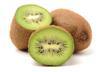 fresh long kiwi isolated on white background