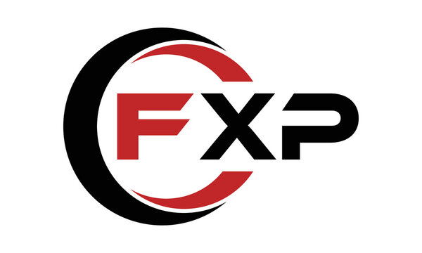 FXP three letter swoosh logo design vector template | monogram logo | abstract logo | wordmark logo | letter mark logo | business logo | brand logo | flat logo | minimalist logo | text | word | symbol