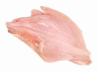 St. Pierre Fish Fillet raw on white Background - Isolated