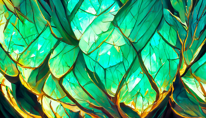 3D Render gemstone texture of the precious crystal background. Copy space.