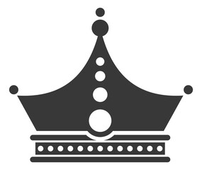 Crown icon. Elegant power symbol. Ranking sign