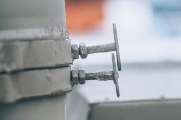 Two old metal valves, side view