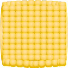 Vegetable corn with transparent background
