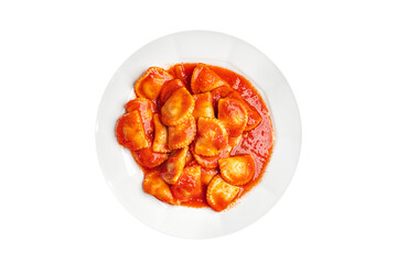 ravioli meat pasta tomato sauce fresh dish healthy meal food snack on the table copy space food background 