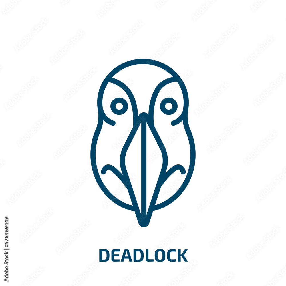 Poster deadlock icon from animals collection. thin linear deadlock, business, way outline icon isolated on 