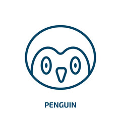 penguin icon from animals collection. Thin linear penguin, animal, ice outline icon isolated on white background. Line vector penguin sign, symbol for web and mobile
