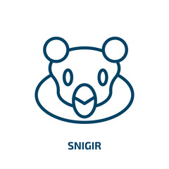 snigir icon from animals collection. Thin linear snigir, animals, 50 outline icon isolated on white background. Line vector snigir sign, symbol for web and mobile