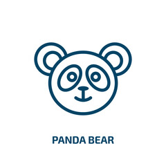 panda bear icon from animals collection. Thin linear panda bear, panda, bear outline icon isolated on white background. Line vector panda bear sign, symbol for web and mobile