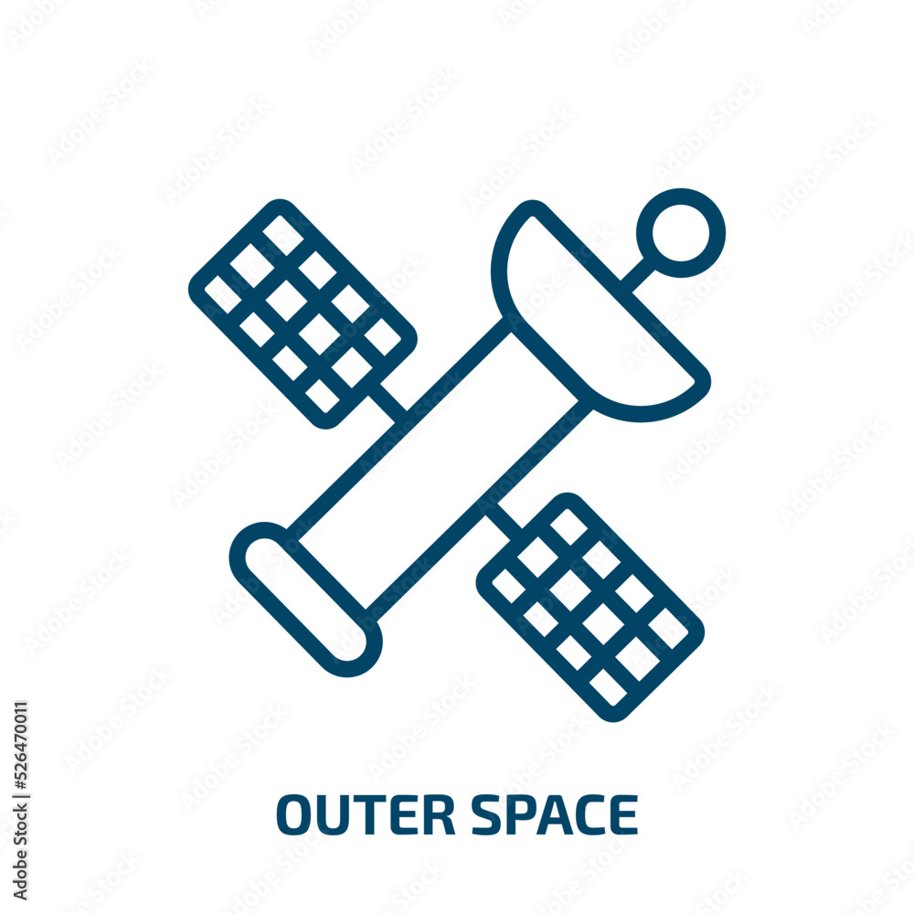 Poster outer space icon from artificial intellegence and future technology collection. thin linear outer sp