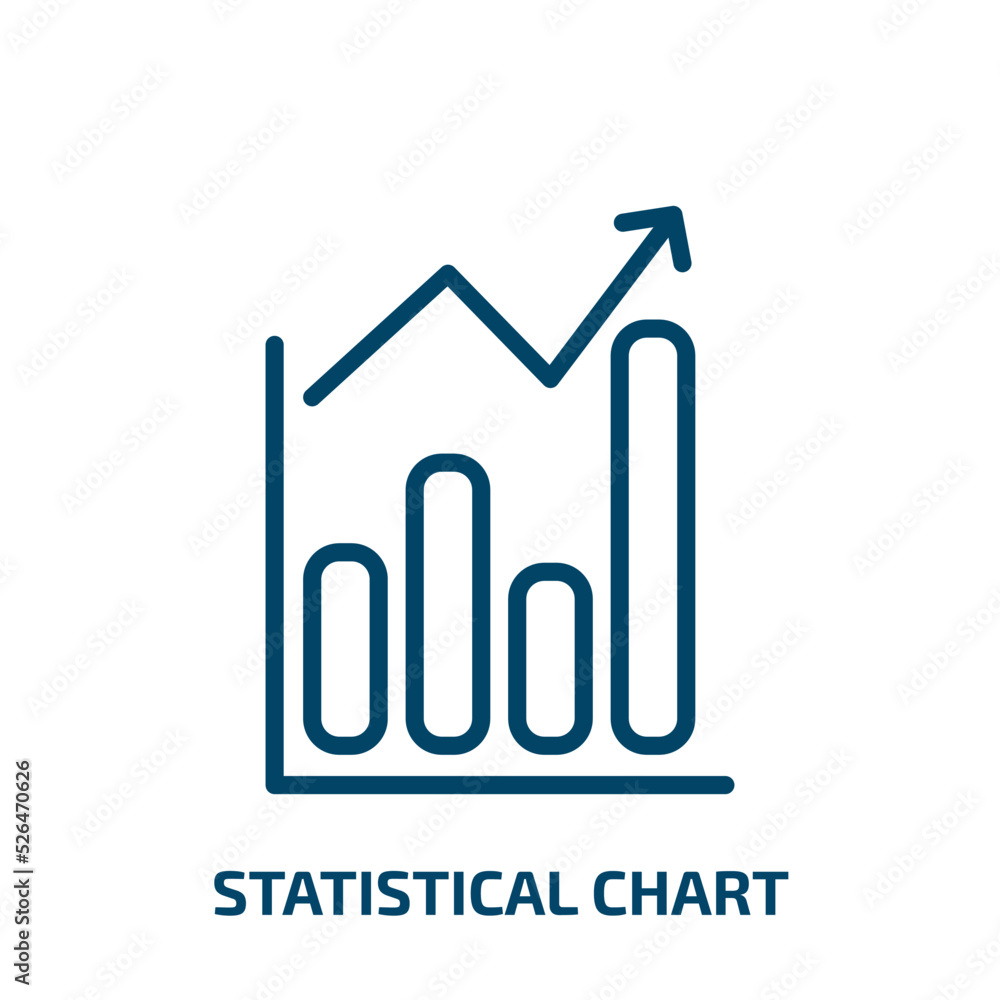 Poster statistical chart icon from business collection. thin linear statistical chart, chart, graph outline
