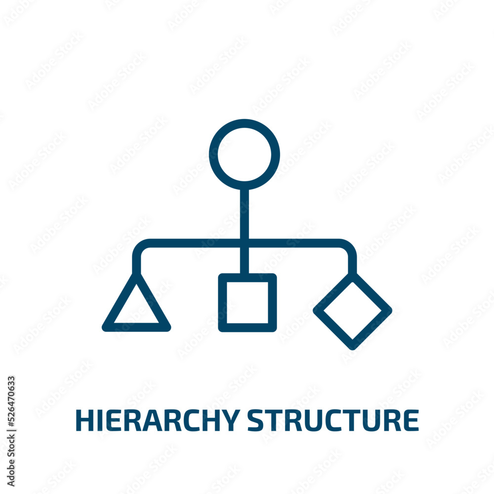 Poster hierarchy structure icon from business collection. thin linear hierarchy structure, hierarchy, struc