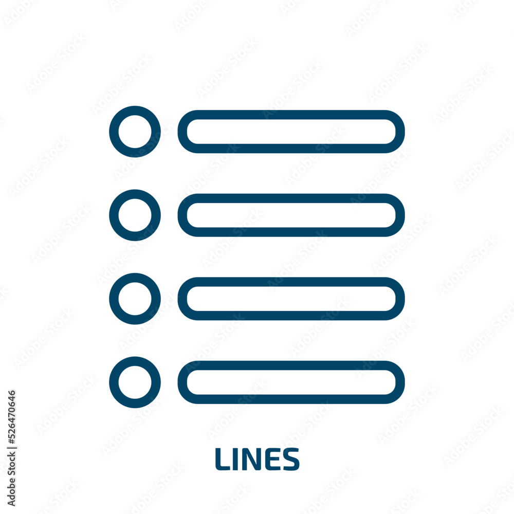 Poster lines icon from business collection. thin linear lines, business, work outline icon isolated on whit