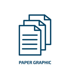 paper graphic icon from business collection. Thin linear paper graphic, paper, office outline icon isolated on white background. Line vector paper graphic sign, symbol for web and mobile