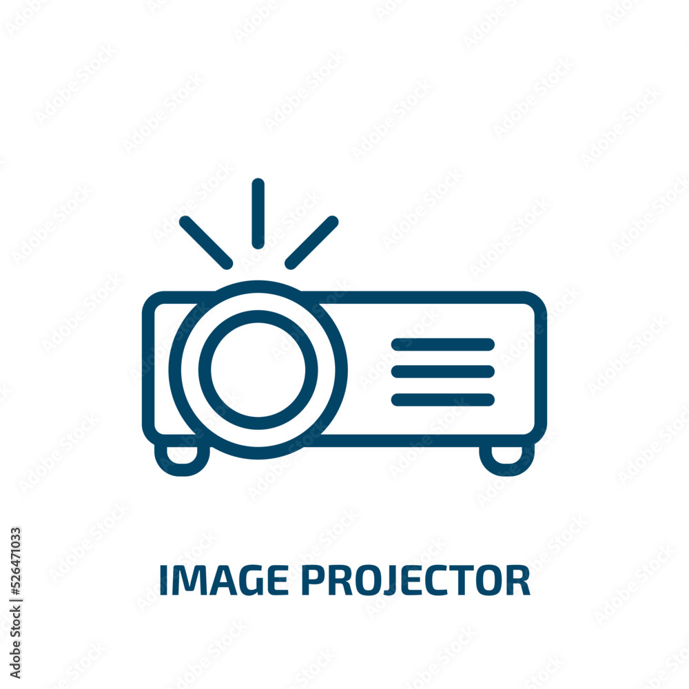 Poster image projector icon from cinema collection. thin linear image projector, projector, tv outline icon