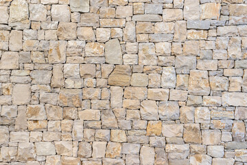 Wall texture with masonry of beige color