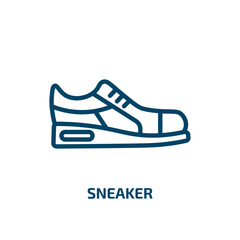 sneaker icon from clothes collection. Thin linear sneaker, sport, sneakers outline icon isolated on white background. Line vector sneaker sign, symbol for web and mobile