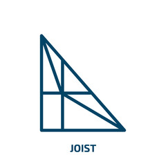 joist icon from construction collection. Thin linear joist, beam, girder outline icon isolated on white background. Line vector joist sign, symbol for web and mobile