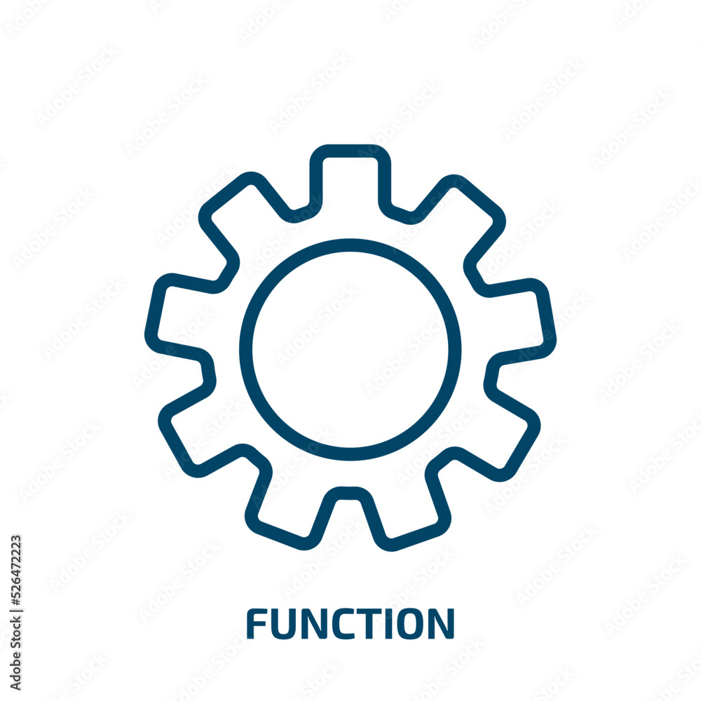 Poster function icon from cryptocurrency collection. thin linear function, business, human outline icon iso