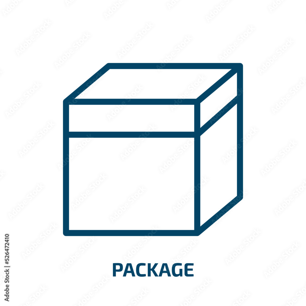Poster package icon from delivery and logistic collection. thin linear package, delivery, buy outline icon 