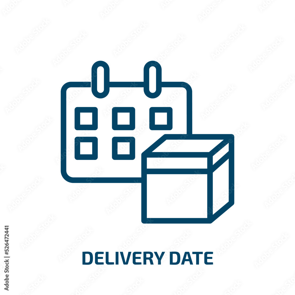 Poster delivery date icon from delivery and logistic collection. thin linear delivery date, date, delivery 