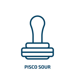 pisco sour icon from drinks collection. Thin linear pisco sour, sour, bar outline icon isolated on white background. Line vector pisco sour sign, symbol for web and mobile