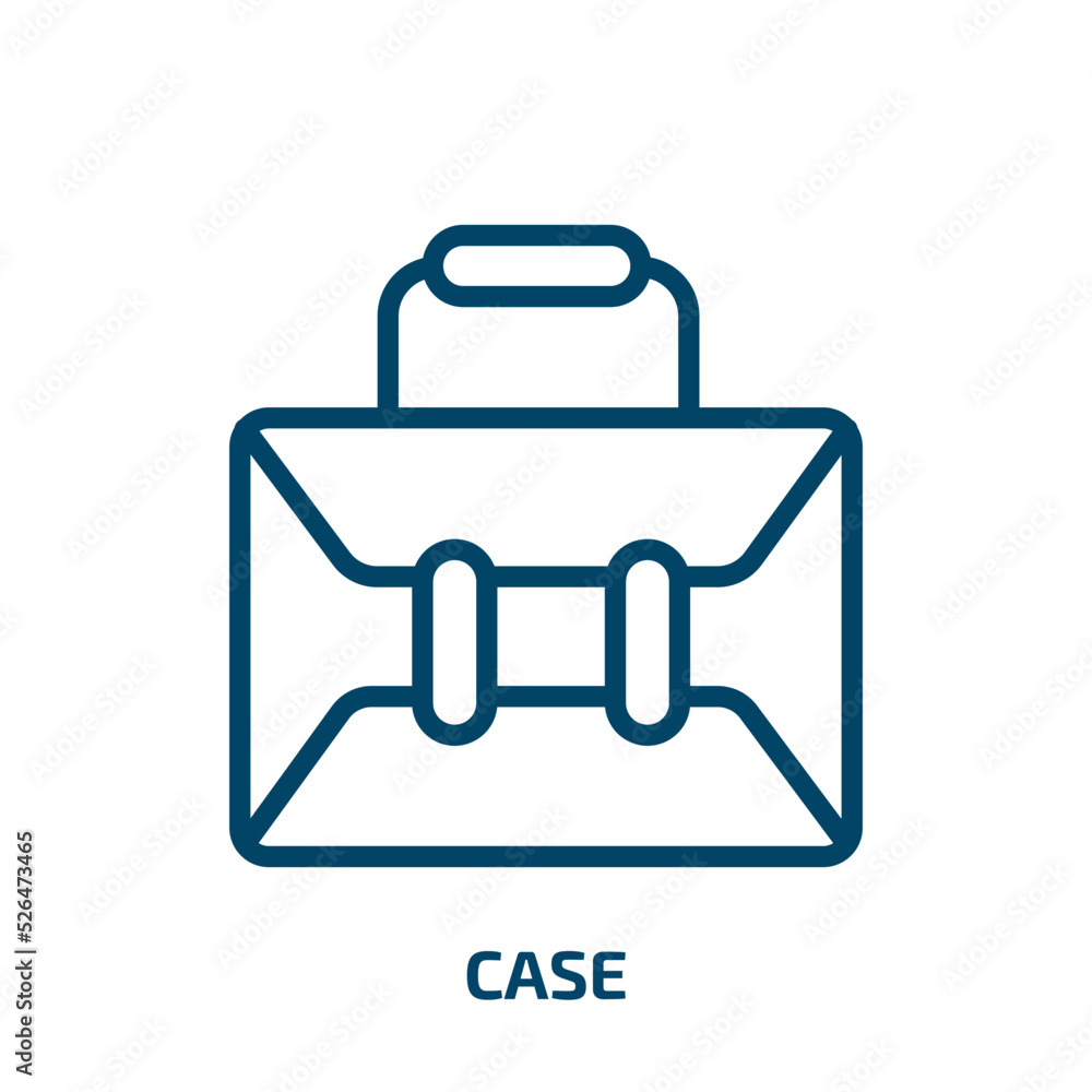 Poster case icon from education collection. thin linear case, document, simple outline icon isolated on whi