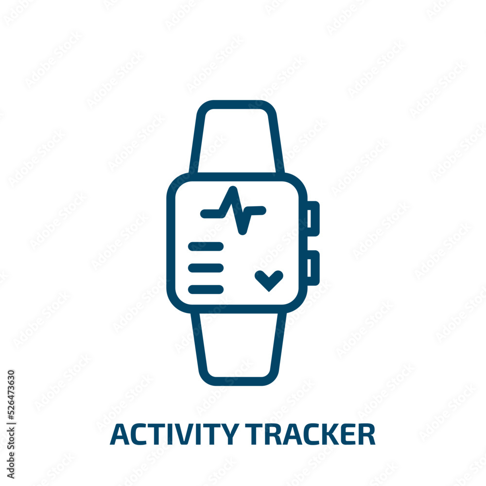 Poster activity tracker icon from electronic devices collection. thin linear activity tracker, fitness, tra